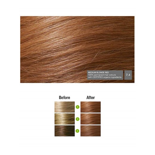 Naturigin Farba do włosów Medium Blonde Red 7.4 brazowy Naturigin  EcoAndWell.pl