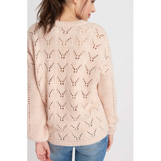 Ażurowy sweter oversize ORSAY bezowy XL orsay.com