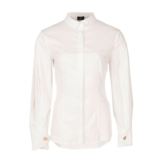 ELISABETTA FRANCHI - KOSZULA BIAŁA ROZCIĘTE RĘKAWY Elisabetta Franchi bialy 42 luxury-fashion.pl
