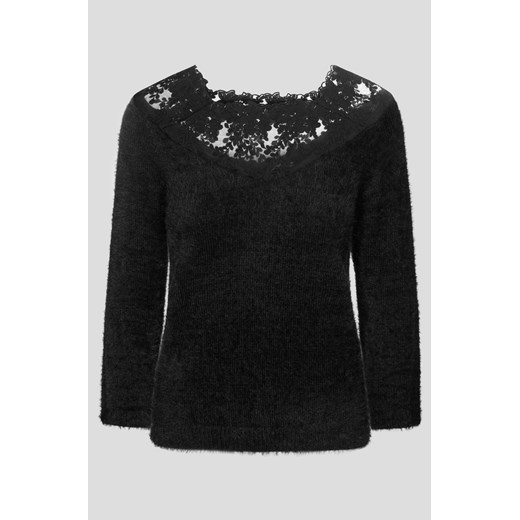 Puszysty sweter z koronką ORSAY czarny XL orsay.com