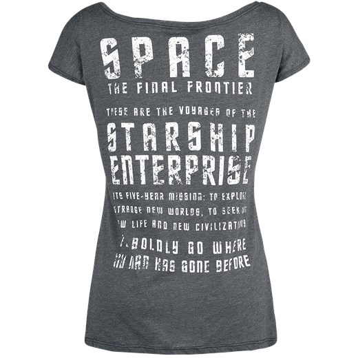 Star Trek Space - The Final Frontier Koszulka damska odcienie ciemnoszarego Star Trek  XL EMP