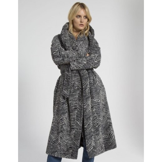 Płaszcz z eko futra szary Lebrand OneSize showroom.pl
