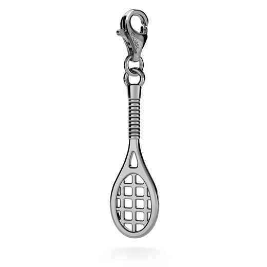 Srebrny charms rakieta do squasha 925 : Kolor pokrycia srebra - Pokrycie Czarnym Rodem