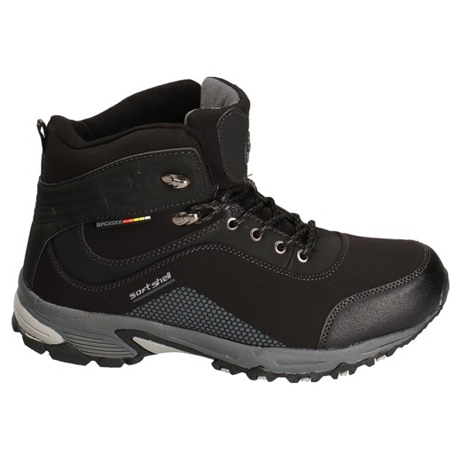 Buty trekkingowe męskie MXC-7430-W czarne z szarym lekkie Softshell ocieplone Badoxx  43 Casadi