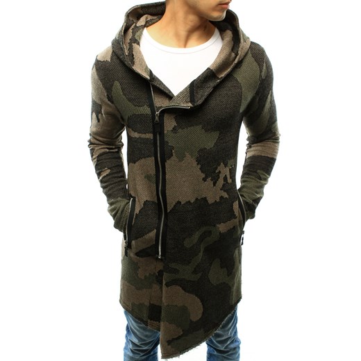 Sweter męski rozpinany z kapturem woodland camo (wx0916)  Dstreet S wyprzedaż  