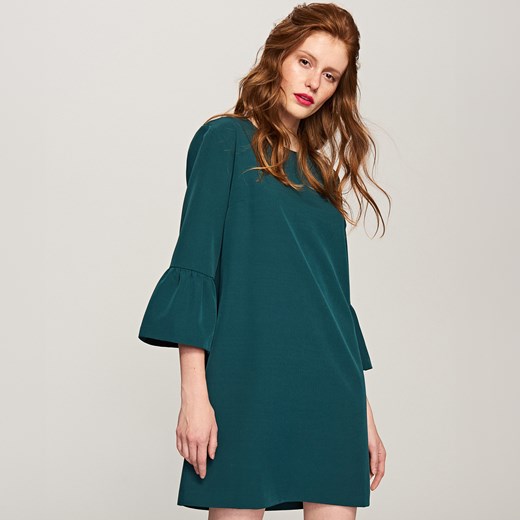Reserved - Sukienka z szerokimi rękawami - Zielony Reserved zielony 44 