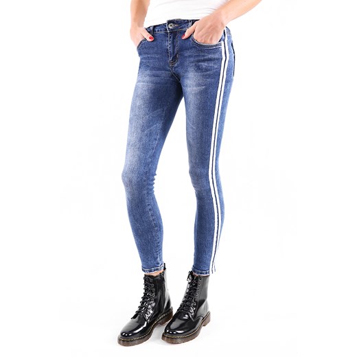Spodnie jeansowe z lampasami MAYOR niebieskie  Vaya XS MODOLINE.PL