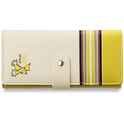 Praktyczny portfel damski z zapinką  kopertówka blogerek kolory - żółty