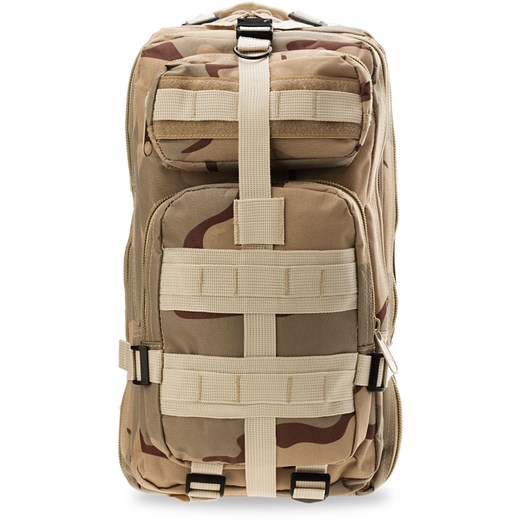 Praktyczny plecak turystyczny wojskowy moro 28 l- jasny brąz