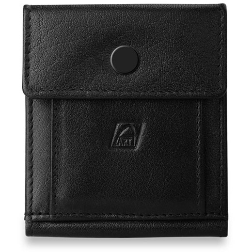 Uniwersalny portfel skórzany - czarny