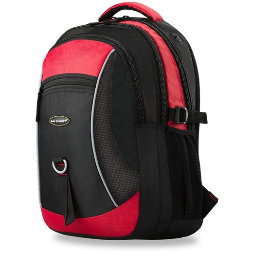 Plecak bag street do szkoły pracy dla aktywnych czerwono-czarny