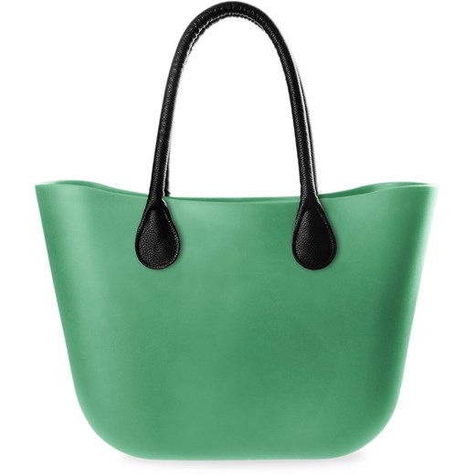 Duża silikonowa torebka damska gumowa torba stylowy shopper jelly bag - turkusowy