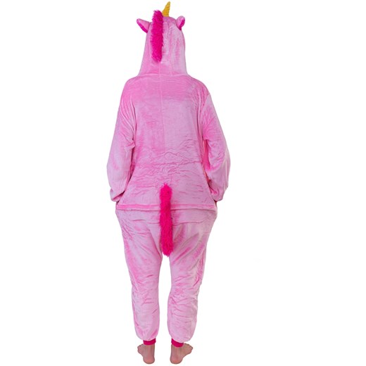 Piżama kigurumi jednoczęściowe przebranie kostium z kapturem – różowy jednorożec  rozowy M world-style.pl