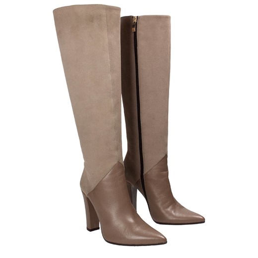 Beżowe kozaki damskie WOJTOWICZ rozowy Wojtowicz 36 Wojtowicz Awangarda Shoes