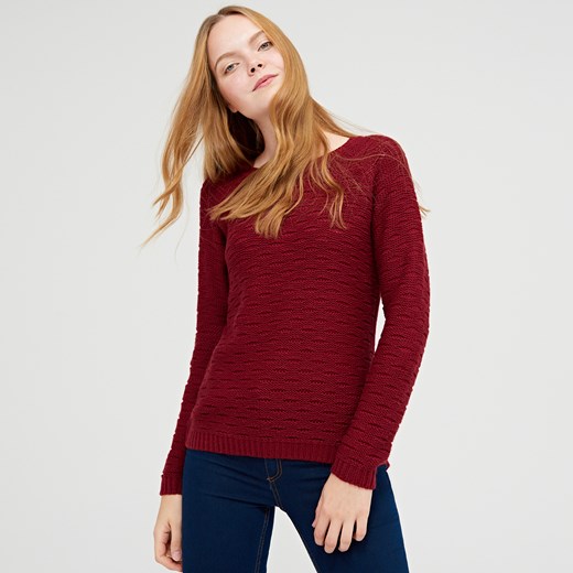 Cropp - Gładki sweter basic - Brązowy Cropp  S 