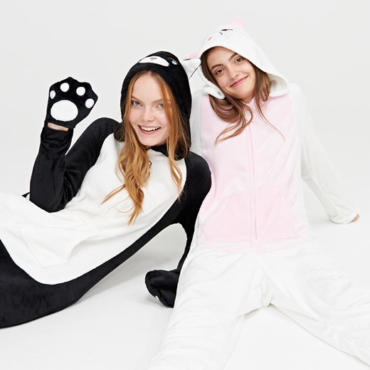 Cropp - Onesie kot - Czarny