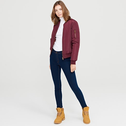 Cropp - Jeansy skinny - Granatowy