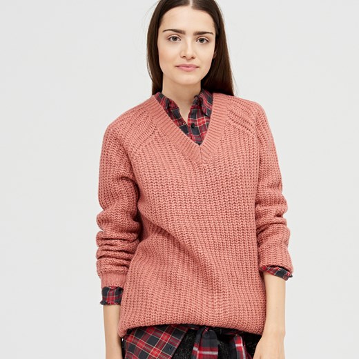 Cropp - Sweter oversize - Różowy  Cropp M 
