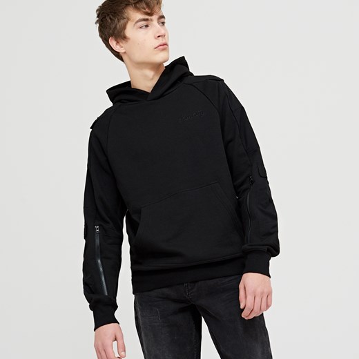 Cropp - Bluza typu hoodie - Czarny  Cropp S 