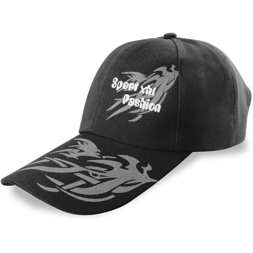 Stylowa czapka bejsbolówka z modnym nadrukiem – czarna