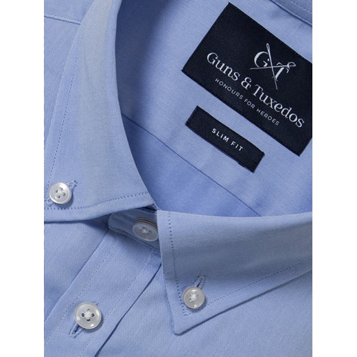 Koszula blue button down fioletowy Guns&tuxedos 39,40,41,42,43,44 okazyjna cena  