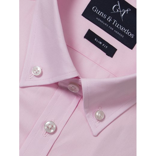 Koszula pink button down Guns&tuxedos fioletowy 39,40,41,42,43,44 promocja  