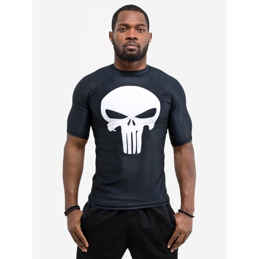 Punisher Marvel Comics Logo Rashguard Tee Black White