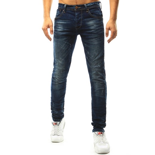 Spodnie jeansowe męskie niebieskie (ux1051) czarny Dstreet  