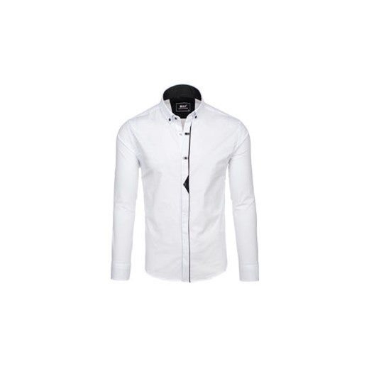 Koszula męska elegancka z długim rękawem biała Bolf 7711  Denley.pl M promocja Denley 