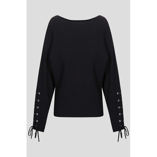 Sweter ze sznurowanymi rękawami czarny ORSAY XS orsay.com
