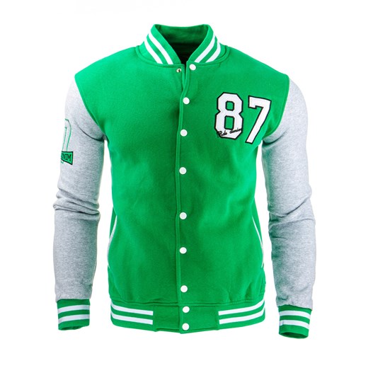 Bluza męska bejsbolówka zielona (bx3311) Dstreet  M  okazja 