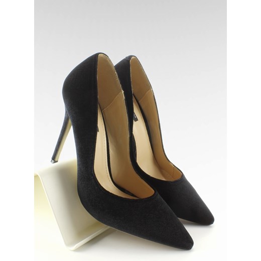 Niesamowite welurowe szpilki aksamitne 5046 Black