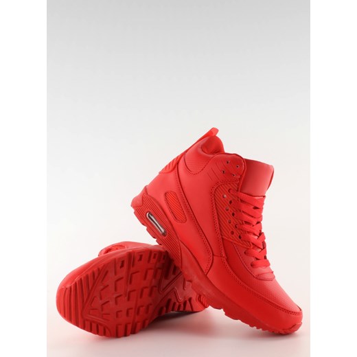 Obuwie sportowe za kostkę B3701 red pomaranczowy Obuwie sportowe za kostkę B3701 red czerwone | Wedge sneaker