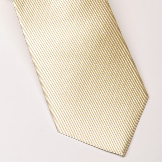 Krawat ślubny jedwabny w kolorze śmietankowym
