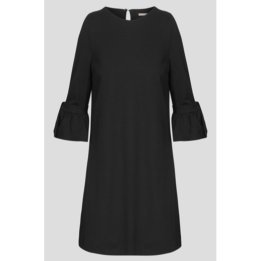 Trapezowa sukienka z rozkloszowanymi rękawami czarny ORSAY 40 orsay.com