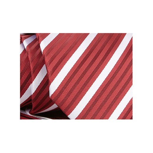 Krawat czerwony z białym BOX K66
