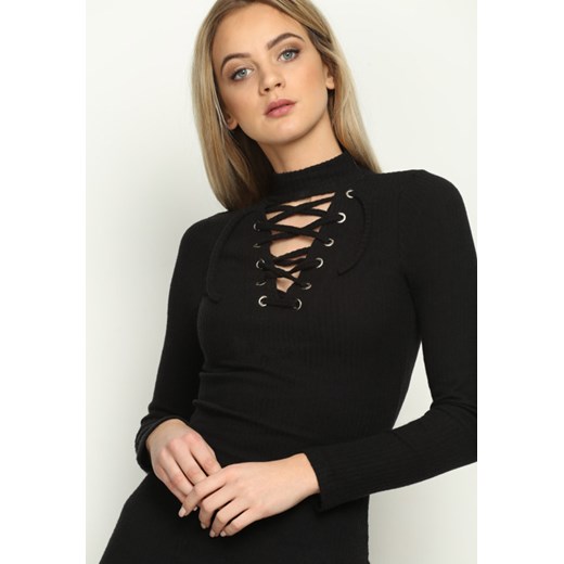 Czarna Sukienka Seductive uniwersalny wyprzedaż Born2be Odzież