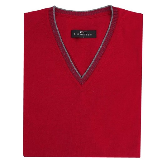 Sweter FABRIZIO 15-93SR Giacomo Conti czerwony XL okazyjna cena  
