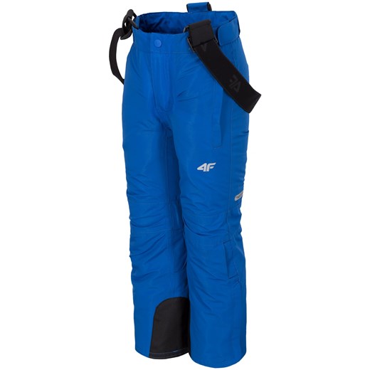 Spodnie narciarskie dla małych chłopców JSPMN301z - niebieski niebieski 4f Junior  4F