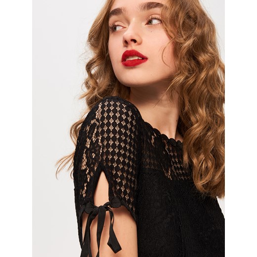 Sinsay - Sukienka z rozkloszowanym dołem - Czarny Sinsay brazowy L 