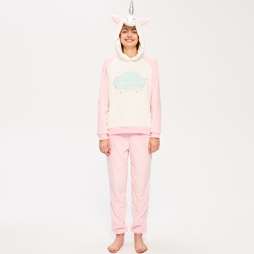 Sinsay - Dwuczęściowa piżama unicorn - Różowy  Sinsay S 