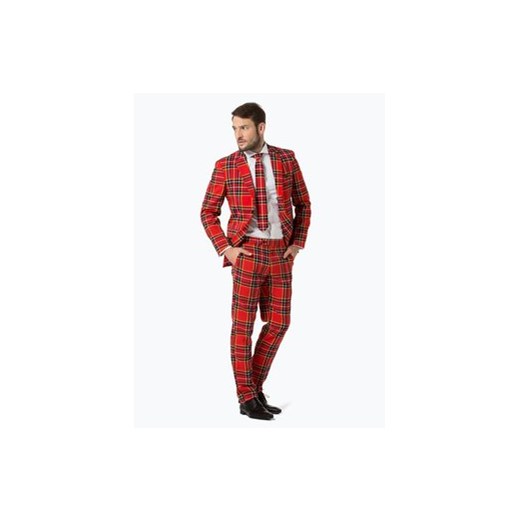OppoSuits - Garnitur męski z krawatem – The Lumberjack, czerwony Opposuits 56 vangraaf