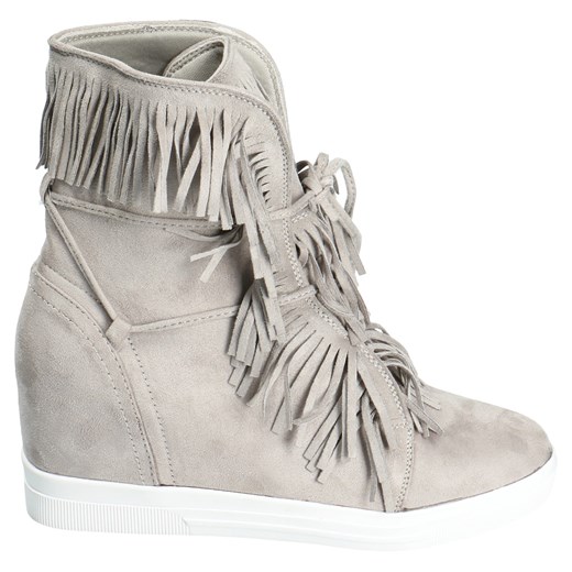 Sneakersy Siader H6301-26 szare jasne eko zamsz frędzle szary Siader 40 Casadi