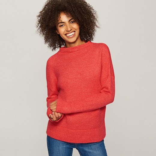 Reserved - Sweter ze stójką - Różowy