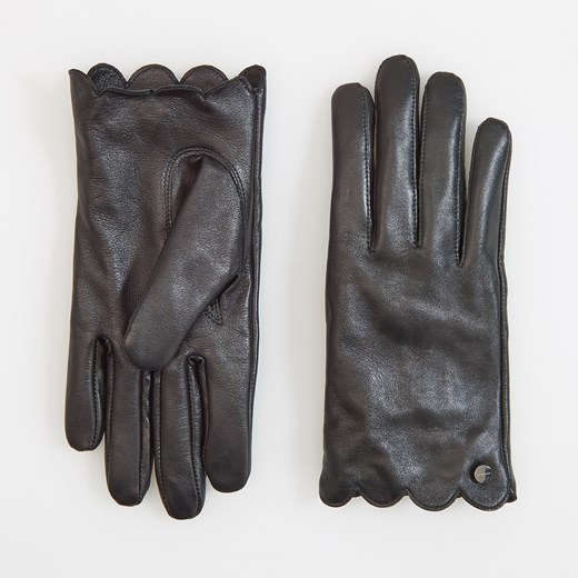 Reserved - Rękawiczki ze skóry - Czarny