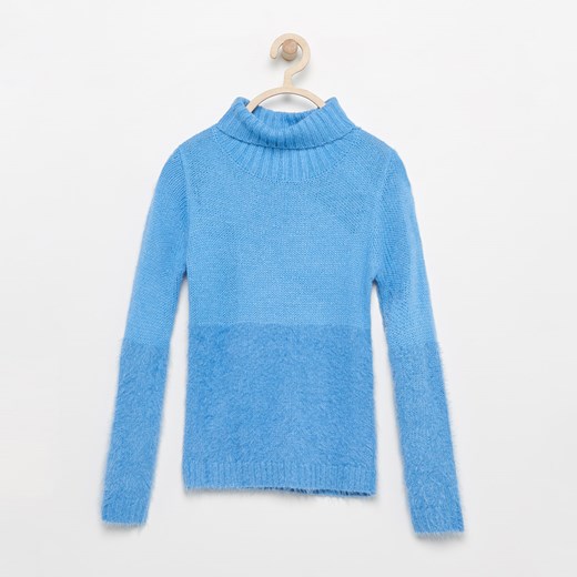 Reserved - Sweter z golfem - Niebieski
