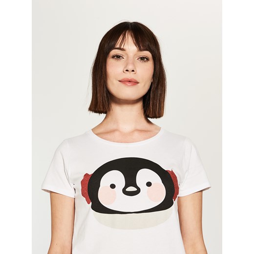 House - Koszulka piżamowa z pingwinem - Biały bezowy House M 