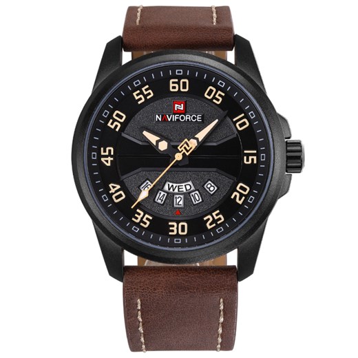 NAVIFORCE - NF9124 (zn055b) - brown/black - Czarny || Brązowy