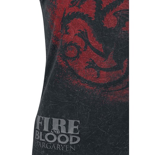Gra o Tron Targaryen - Fire And Blood Koszulka damska ciemnoszary Gra O Tron  XL EMP