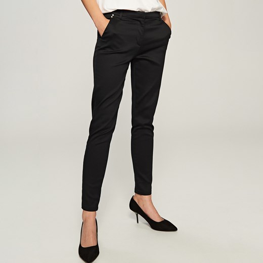 Reserved - Eleganckie spodnie - Czarny Reserved czarny 38 